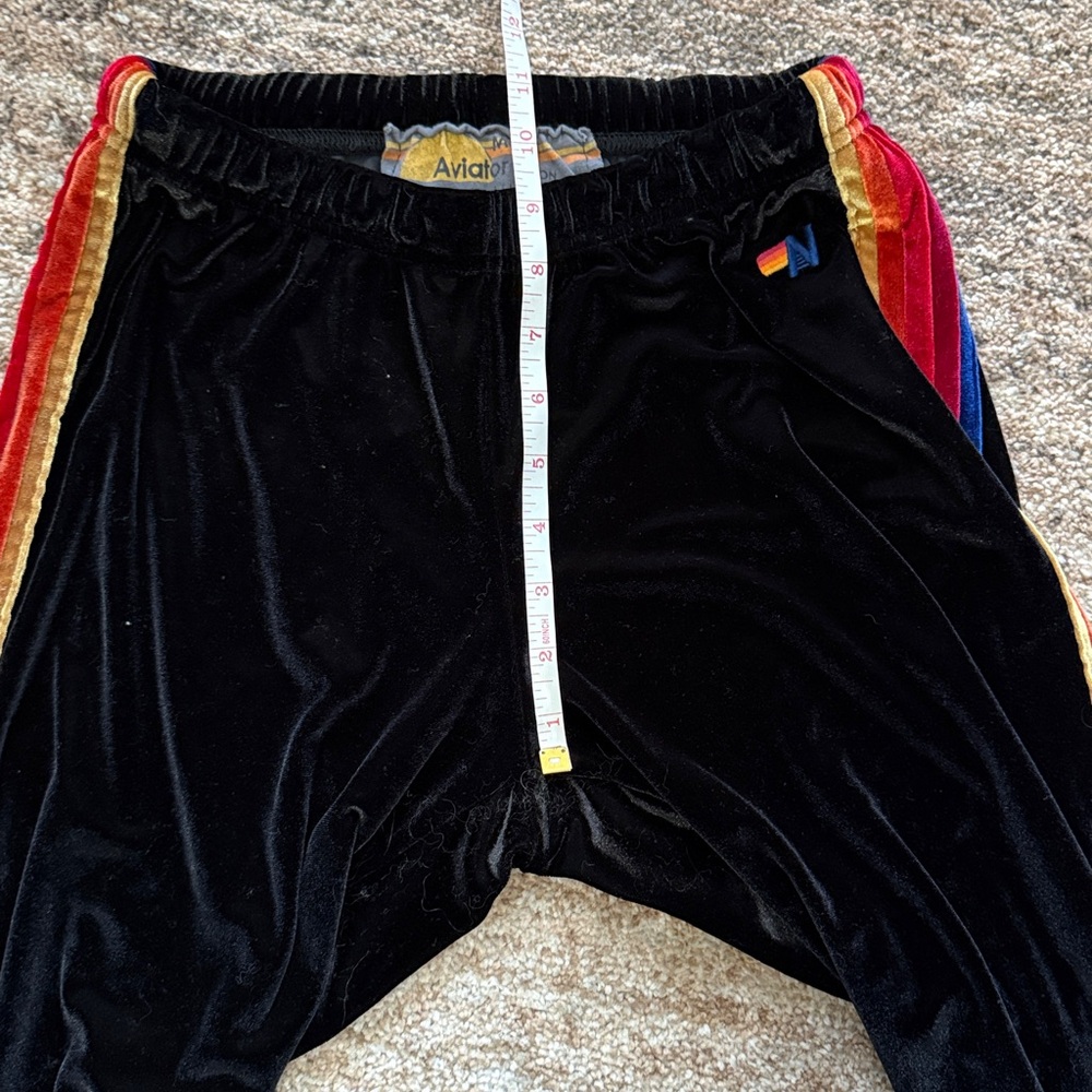 AVIATOR NATION Classic Velvet Stripes Pant in Black - Picture 10 of 11